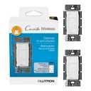 Lutron Caseta Original Smart Dimmer Switch (Lutron Smart Hub Required), for LED Lights, 150 Watt, Single-Pole/3-Way, No Neutral Required, PD-6WCL-WH-2, White, 2 Pack
