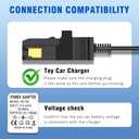 12V Charger for Powered Wheels Battery 12 Volt Battery Charger for All Fisher-Price Powered Wheels Gray and Orange Top Battery Replacement Fisher Price 12V Adapter