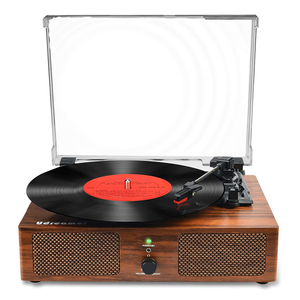 Vinyl Record Player Wireless Turntable with Builtin Speakers and USB BeltDriven Vintage Phonograph Record Player 3 Speed for Entertainment and Home Decoration