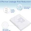12 Pack 53292 Type Q/C Canister Vacuum Cleaner Bags Compatible with Kenmore 200/400/600/800 Series Vacuum Bags, Fit for Models 81214/81414/81714,/21814, BC2005/BC3005/81615/BC7005 (white)