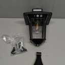 Motion Sensor Solar Wall Lights Outdoor with 3 Lighting Modes, Dusk to Dawn LED Wall Lantern Porch Sconce Waterproof Exterior for Barn Patio Garage Garden Farmhouse Door, 2 Types of Wall Mount (Black) (1 Pack))