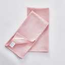 100% Pure Flax Linen Kitchen Hand Towels Set of 2 - Quick Dry Extra Soft 20 x 27 Inch Tea Dish Towels - Handcrafted with Hanging Loop - (Pink)