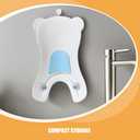 Totority Baby Wash Basin Ergonomic PP Material Newborn Toddler Portable Foldable Potty for Comfortable Bathing & Face Hand Cleaning, Space-Saving Design Ideal for Home Travel