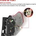 Huray Left Tail Light for Toyota 4Runner 2010 2011 2012 2013 [81561-35360] OE Tail Lamp Brake Light Replacement Driver Side