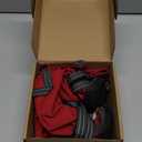 Idepet Dog Suspender Boots, Tall Dog Boots Anti-Slip & Fall Waterproof Shoes Leggings, Adjustable Suspender Boots for Winter Snow Rain Hiking Paws Protector (Red,7)