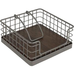 Spectrum Madison Weighted Napkin Holder (Industrial Gray) - Dispenser & Dcor for Kitchen, Dining Room, Outdoor, & Bar Tabletop Storage