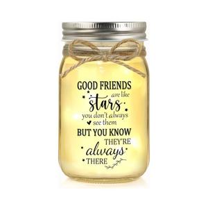 Friendship Gifts for Women, Gifts for Best Friend Woman, Best Friend Birthday Gift for Women, Gift for Friends for Valentines Day Christmas, Mason Jar Light Night Home Decor