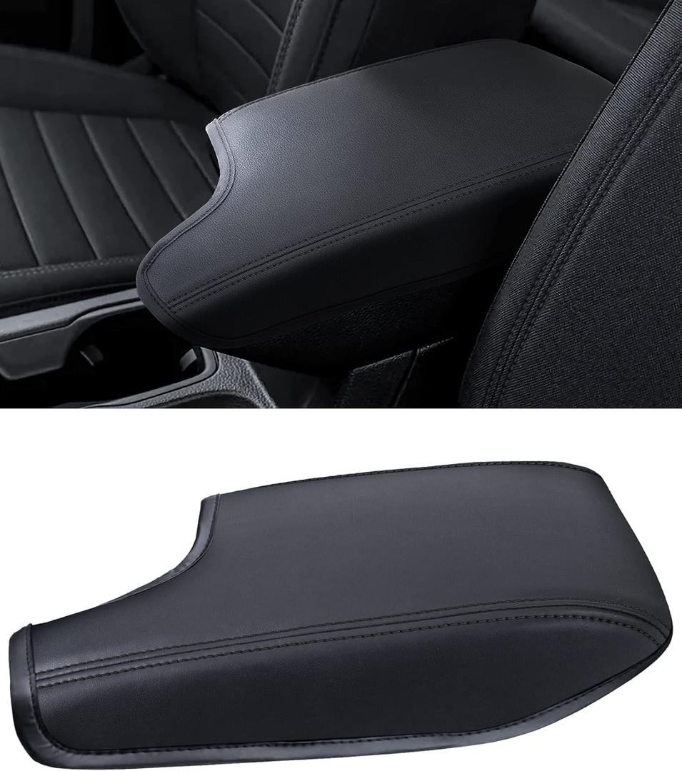 Center Console Armrest Cover for Subaru 2018-2023 Crosstrek and 2017-2023 Impreza, PU Leather Arm Rest Box Lid Protective Cover, Middle Console Seat Cushion Protector Accessories, Black