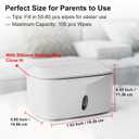 Wipes Dispenser with Weighted Plate, X2 PRO, Seposeve Perfect Pull Baby Wipe Holder, Refillable Wipe Container, Keeps Wipes Fresh, One-Handed Operation. Non-Slip, Easy Open/Close Wipes Case, Grey