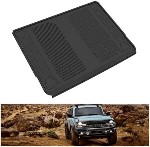 KIWI MASTER Cargo Mat for 2021-2026 Ford Bronco 4-Door, OEM Replacement M2DZ-58047A74-BA, Custom Fit All Weather Rear Cargo Liner, Heavy Duty TPE Tray Trunk Mat, Black