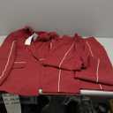 PRETTYGARDEN Women's Fall Spring 2 Piece Blazer Outfits Business Casual Oversized Jacket Wide Leg Work Pants Dressy Suit Set (Medium, Wine Red)