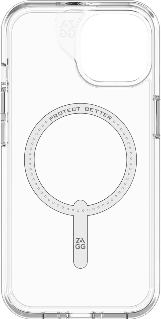 ZAGG Crystal Palace Snap iPhone 15/14/13 Clear Phone Case - Drop Protection (13ft/4m), Durable Graphene, Anti-Yellowing, and Scratch-Resistant MagSafe Phone Case