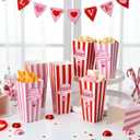 100 Pieces 16 Ounce Valentine's Day Popcorn Boxes Have a Poppin Valentine's Day Love Heart Candy Goodie Boxes Cardboard Popcorn Container for Classroom School Class Party Favor