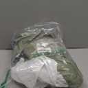 AXURXUI No Hook Shower Curtain with Snap in Liner and Sheer Window, Chevron Striped Hotel Luxury Curtain for Bathroom Decor, Washable and Quick Install, Green, 71x84 Inches