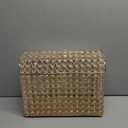 ELLDOO Crystal Wedding Card Box with Heart Lock, 12.6" x 6.3" x 9.4" Money Card Box Treasure Chest Style Gold Gift for Wedding Receptions, Centerpiece Decor, Anniversary, Keepsake, Gift Display Box