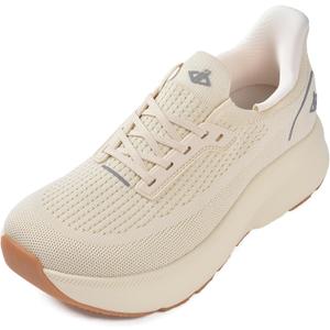 JACKSHIBO Women's Slip in Hands up Free Wide Toe Box Running Shoes Arch Support Cushion Walking Tennis Sneakers with Memory Foam Zero Drop Sole Size 7