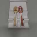 NumNum Baby Spoons Set, Baby Essentials Pre-Spoon GOOtensils for 6+ Months, First Stage Self-Feeding Spoons for Baby Led Weaning (BLW), Silicone Toddler Utensils, BPA-Free, 2 Pack Beige/ Mauve