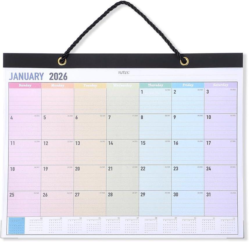 2 x 2026 calendar wall calendar January-December Plan Calendar Festive Days Theme wall calendar 13 x10 Wall Calendars for Office Home Planning & Organizing (styleColorful)