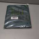 KOUFALL Short Green Christmas Curtains for Kitchen Bathroom Window,Sheer Linen Decorative Curtains for Bedroom (36"W x 45"L (Pack of 2))