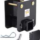 Ohuhu RV Bumper Hitch 2" Receiver Adapter with Hitch Pin & Hitch Cover, Openning 3500 LBS Capacity Fits 4" x 4" Bumper Trailer Towing Cargo Carrier Bike Racks