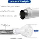 Shower Curtain Rod 45-78Inch,Tension Curtain Rods,White Shower Rods for Bathroom, Spring Tension Rod No Drilling for Window,Closet, Door (31"to 76"-1Pcs)