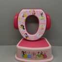 Disney Princess "Loving Life" 2 Piece Essential Potty Training Set - Soft Cushion, Baby Potty Training, Safe, Easy to Clean, Step Stool