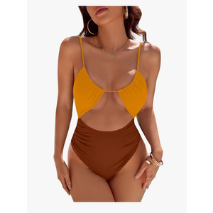 Blooming Jelly Womens One Piece Swimsuit Tummy Control Bathing Suit Sexy Flattering Cheeky High Cut Out Cute Ladies Swimwear, M