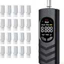 Breathalyzer Alcohol Tester, USB-C Rechargeable Breath Alcohol Tester with Color LCD Display, Semiconductor Sensor, 20 Mouthpieces, Portable Pocket Device for Home, Parties, Car Safety Checks (Black)