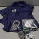 Morph Police Officer Costume For Girls, Cop Costume For Girls, Girl Police Officer Costumes Blue, Kids Halloween Costumes (10-12 Years)