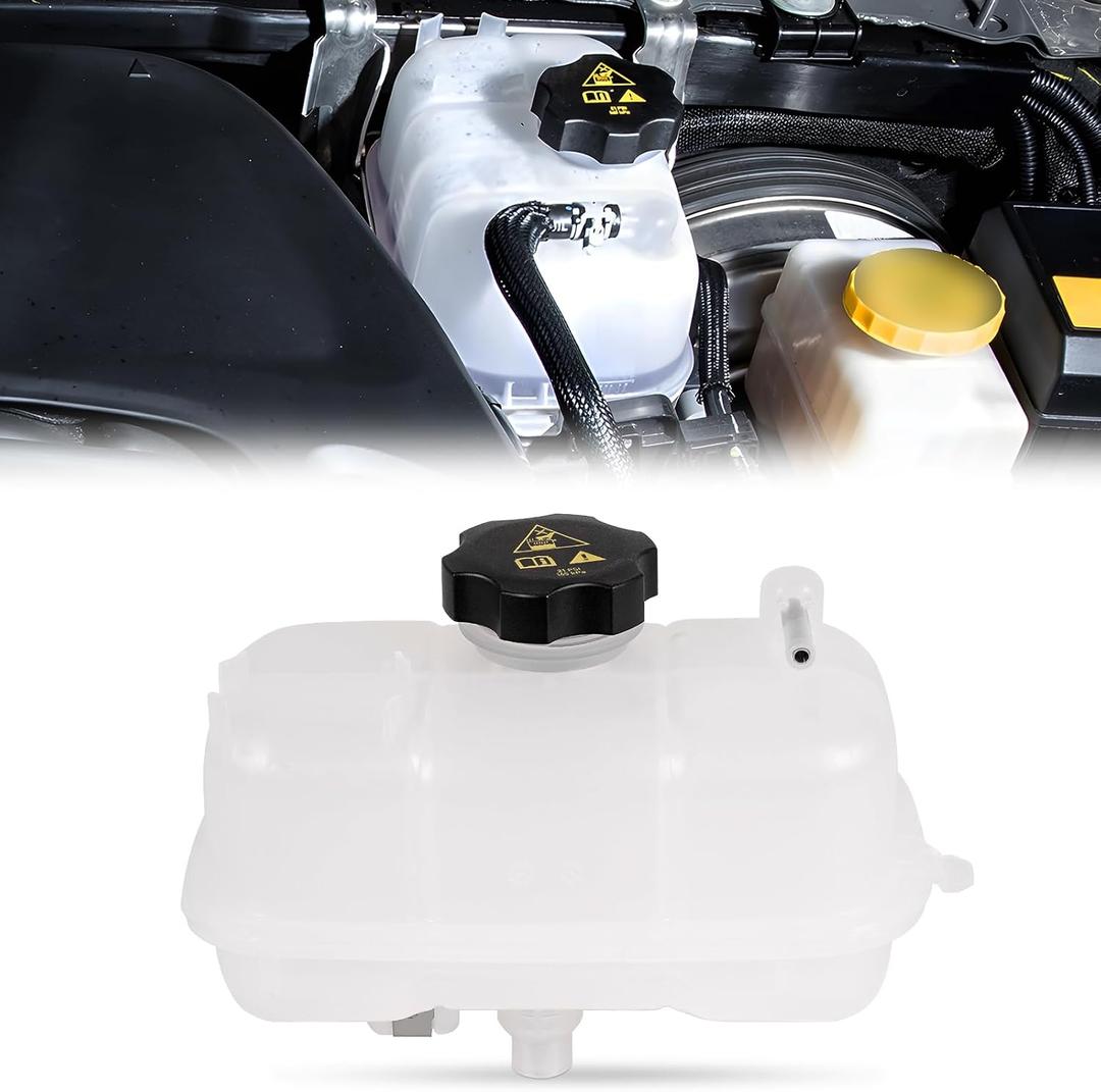 Engine Coolant Overflow Recovery Reservoir Tank with Cap Fit for Jeep Wrangler JL 2018-2024 Gladiator JT 2020-2025 V6 3.0L 3.6L,Coolant Reservoir Assembly Replaces CH3014196 68283565AB 68283565AA