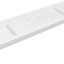 Cabilock White Keyboard Storage Rack 20.86X5.51X2.75 Inches Multifunctional Desktop Organizer under Desk Shelf for Home Office Workspace (52.8x14cm)