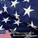 American Flag 4x6ft Long Lasting for Outside, Heavy Duty Nylon, Embroidered Stars, Brass Grommets, Perfect for Outdoor US Flags Show Your Patriotism