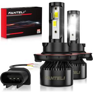 / Bulbs, 34000LM 800% Brighter, Backup Plug & Play 6500K Cool White, IP68 Waterproof Quick Install, Pack of 2, Interior Off Road Lights (H13/9008)
