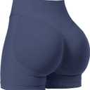 VOYJOY Women Workout Impact Shorts 3.6"/ 4.5"/ 6" Scrunch Butt Lifting Gym Seamless Booty Biker Shorts (Medium, Blue Grey)
