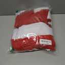 Elcoho 20 Pack Santa Red Hat Short Plush with White Cuffs Non-Woven Fabric Christmas Hat Santa Hat for Adults (Red) (Red)