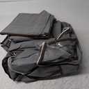 Extra Large Blanket Storage Bags 10 Pack 120L, Heavy Duty Foldable Organizers with Clear Window & Reinforced Handles, Breathable Clothes Containers for Comforter, Bedding, Pillow (Grey)