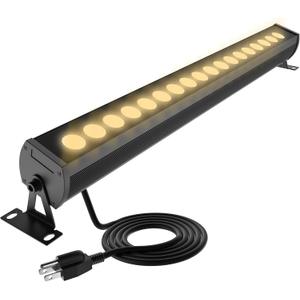 LED Wall Washer Light 3000K Outdoor Warm White, 20in Plug-in Linear Light Bar, 2250lm IP65 Waterproof, 120V with 6.56ft Cord, 360 Swivel Mount for Sign, Patio, Landscape Wall Wash