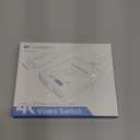 HDMI Switch 2 in 1 Out 4K@60Hz, WARRKY[with 3.3ft Fixed Braided HDMI Cable, Aluminum Case, 2K@144Hz, HDCP 2.2] Bidirectional 2x1 Switcher Splitter Compatible for PS5/4, Xbox, Roku, FireStick, Switch (Grey)