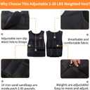 Wolliwa Adjustable Weighted Vest for Men Women,2-30 Lbs Adjustable Weighted Vest with Straps Womens Running Weight Vest for Walking Strength Training Fitness