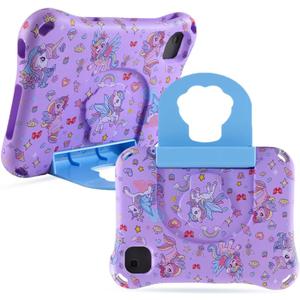 Onn 10.1 Kids Tablet Case,Onn 10.1 inch 2024 4th Generation 100135925 Case for Boy Girl Unicorn EVA Kid-Proof with Stand Handle Shockproof Kid-Friendly Durable Cover (KL)