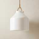 Nordic Milk Glass Pendant Light, Glass Pendant Lights Kitchen Island - Industrial Light Fixture for Living Room, Dinging Room, Bedroom, Kitchen(10.75 Inch)