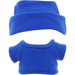2 x Etistta 17cm Doll Clothes with Cap, Knit Top Hat Clothes for 17cm Doll Accessories Outfits (Blue)