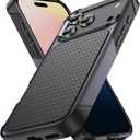ShukZinfeo Compatible for iPhone 17 Pro Case 2025 6.3" Slim Matte TPU + PC Protective Shockproof Anti-Scratch Plastic Hard Cover Millitary-Grade for iPhone 17 Pro Phone Case Gray Black