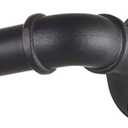 Blackout Industrial Curtain Rods for Windows, 1 Inch Pipe Wrap Around Indoor/Outdoor Room Divider Curtain Rods, 48-86 Inch, Black