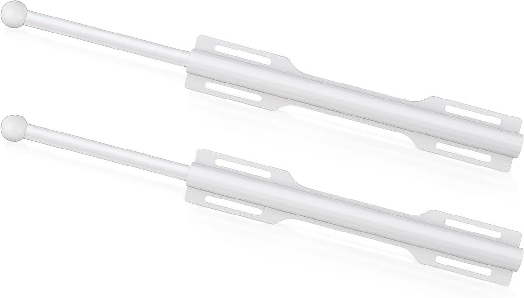 FIRJOY 12" Valet Rod for Closet Pull Out (2 Pack, White)