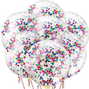 Sumind 10 Pack 36 Inch Jumbo Confetti Sequin Balloons Rainbow Multicolor Giant Latex Balloons with Glitter for Birthdays, Weddings, Engagements, Christmas, Parties & Event Decor(Metallic Colors)