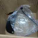 KYPARA DOT Approved Vintage Open Face Motorcycle Helmet with Open Face Helmet with Sun ShieldBubble Visor& Peak, Retro Half Helmet for Men & Women (It.White, L)