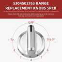 5 x AMI PARTS 5304502763 Stove Knobs Replacement for Frigidaire Gas Range Stove Control knobs PD00043517 knobs Electric Universal Stove Parts 4279473 AP5984069 PS11724147