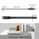 Jadaol Cat 6 Ethernet Cable 200 ft (60.96m), 10Gbps Support Cat8 Cat7 Network, Flat RJ45 LAN Patch Cable, High-Speed Internet Cable for Router, Modem, Switch, Gaming Consoles, Streaming Devices, Black
