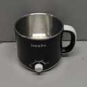 Dezin Hot Pot Electric, Rapid Noodles Cooker, Stainless Steel Electric Pot 1.6 Liter, Perfect for Ramen, Egg, Pasta, Dumpling, Soup, Porridge, Oatmeal with Temperature Control and Keep Warm Function (1.7 Quarts, Black)